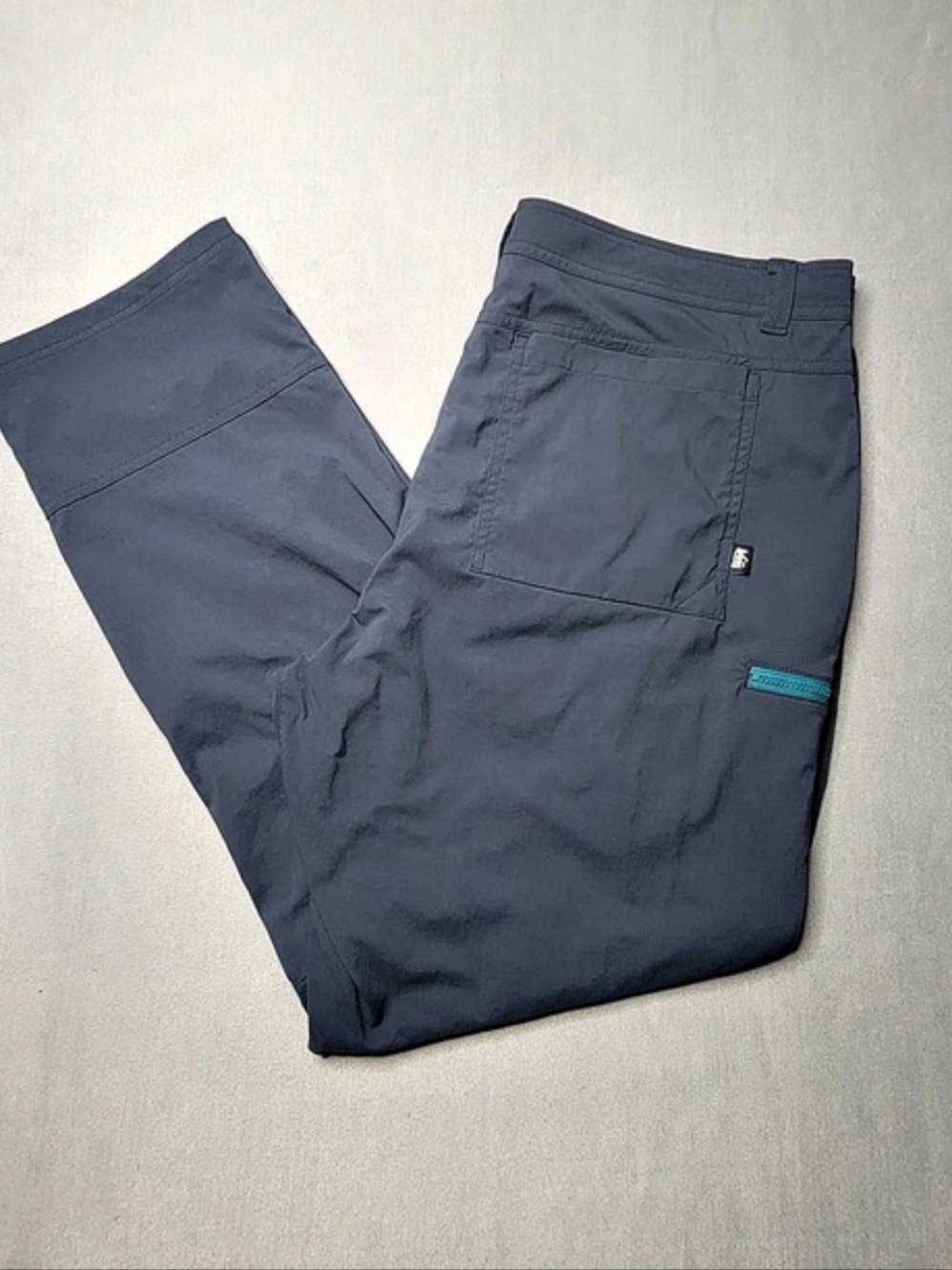 REI BR-860 Men's Hiking Outdoor Cargo Pants Color Blue Waist 36 Length 30